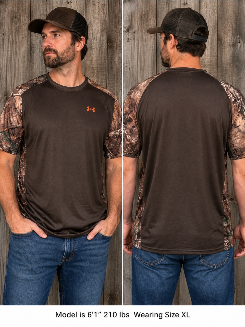 Under Armour Men’s  Short Sleeve Camo Performance Tee/‎ heatgear--size XL